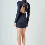 Jersey Open Back Mini Dress