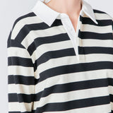 Stripe Collar Sweatshirt