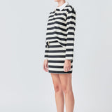 Stripe Collar Sweatshirt