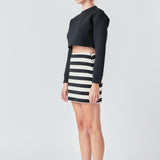 Stripe Terry Skirt