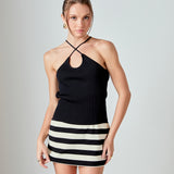 Stripe Terry Skirt