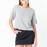 Lurex Short Sleeves Knit Top