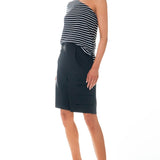 Stripe One Shoulder Top