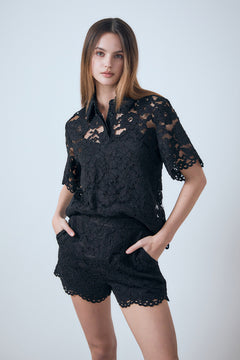 Lace Half Sleeves Top