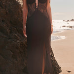 Lace See Through Midi Dress – Endless Rose