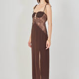 Lace See Through Midi Dress