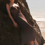 Lace See Through Midi Dress