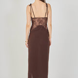 Lace See Through Midi Dress