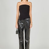 Slit Detailed Knit Tube Top
