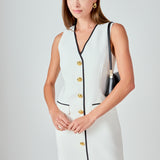 Black Combo Sleeveless Mini Dress