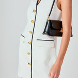 Black Combo Sleeveless Mini Dress