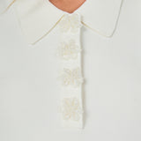 Pearl Bow Sleeveless Flare Knit Dress