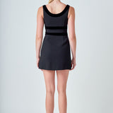 Velvet Bow Mini Dress