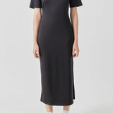 Power Shoulder Maxi Dress