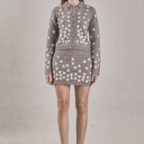 Flower Detail Knit Cardigan