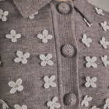Flower Detail Knit Cardigan