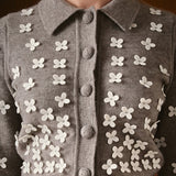 Flower Detail Knit Cardigan