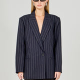 Oversized Pinstripe Blazer