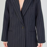 Oversized Pinstripe Blazer