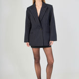 Oversized Pinstripe Blazer