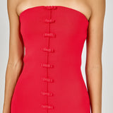 Lola Bow Accent Tube Midi Dress