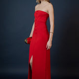 Lola Bow Accent Tube Midi Dress