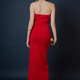 Lola Bow Accent Tube Midi Dress