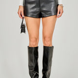 Jade Leather Shorts