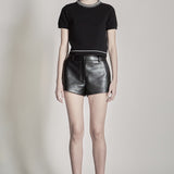 Jade Leather Shorts
