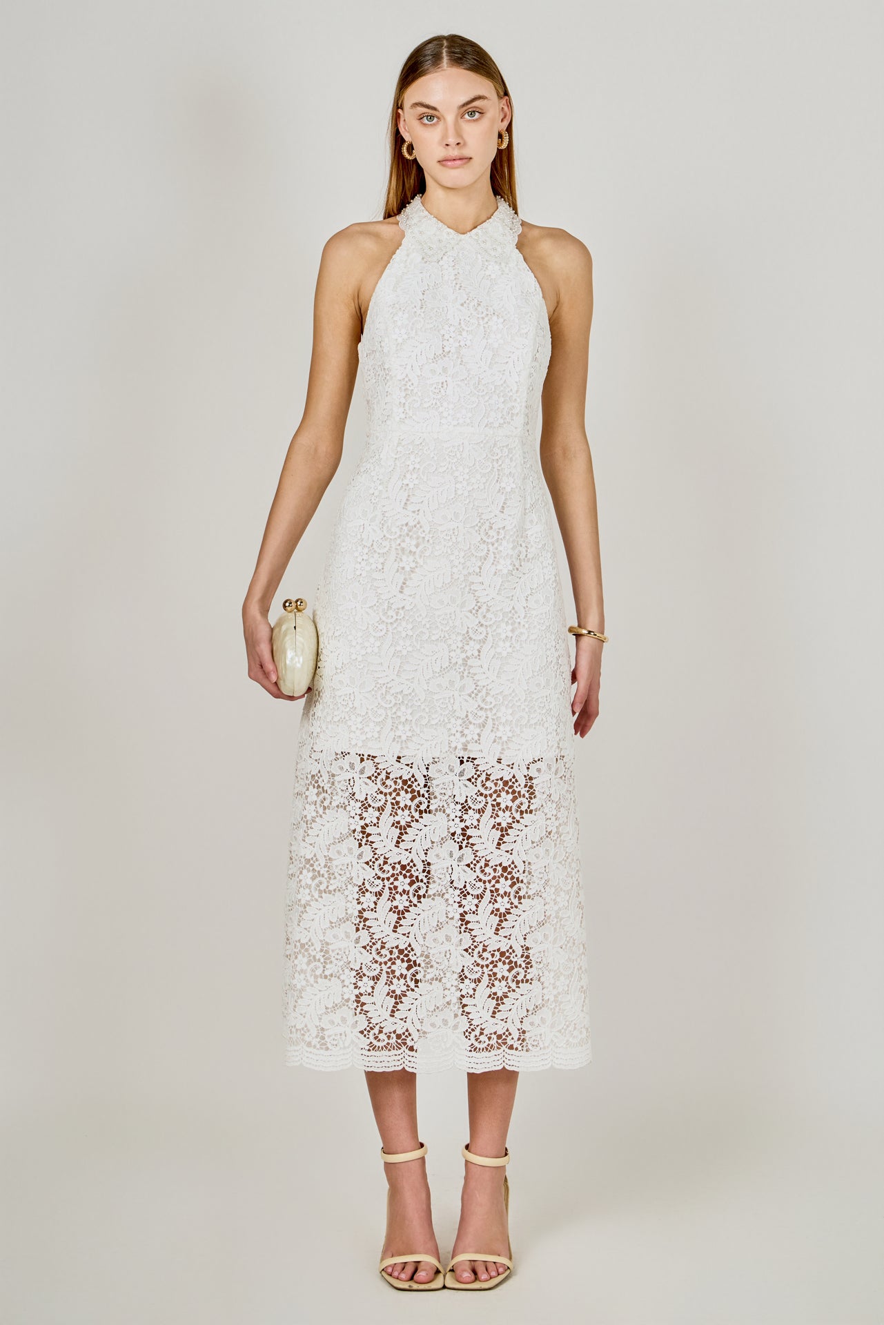 endless rose mixed lace satin maxi dress Women's Endless Rose Dresses