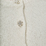 Short Sleeve Collared Knit Cardigan