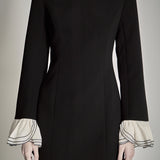 Ruffle Detailed Long Sleeve Mini Dress