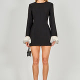 Ruffle Detailed Long Sleeve Mini Dress