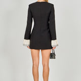 Ruffle Detailed Long Sleeve Mini Dress