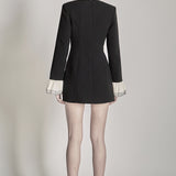 Ruffle Detailed Long Sleeve Mini Dress