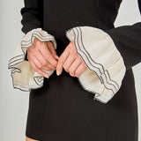 Ruffle Detailed Long Sleeve Mini Dress