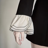 Ruffle Detailed Long Sleeve Mini Dress