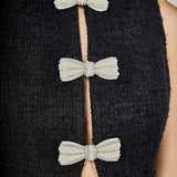 Pearl Bow Mini Dress