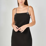 Rhinestone Bow Mini Dress