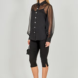 Volume Sleeve Shirt Blouse