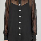 Volume Sleeve Shirt Blouse