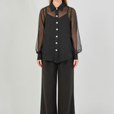 Volume Sleeve Shirt Blouse