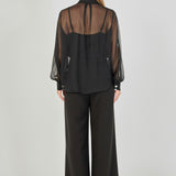 Volume Sleeve Shirt Blouse