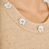 Floral Button Knit Vest