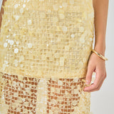 Sequin Mesh Maxi Skirt