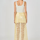 Sequin Mesh Maxi Skirt