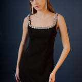 Alessia Rhinestone Tape Mini Dress