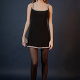 Alessia Rhinestone Tape Mini Dress