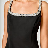 Alessia Rhinestone Tape Mini Dress