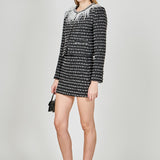 Feather Detailed Bow Tweed Jacket